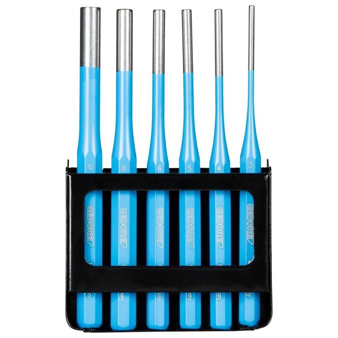 GEDORE 316 D GEDORE BLU Set di punzoni da pinza 6 pz in cassetta metallica temprati e temperati conformi DIN 6450 colore Blu