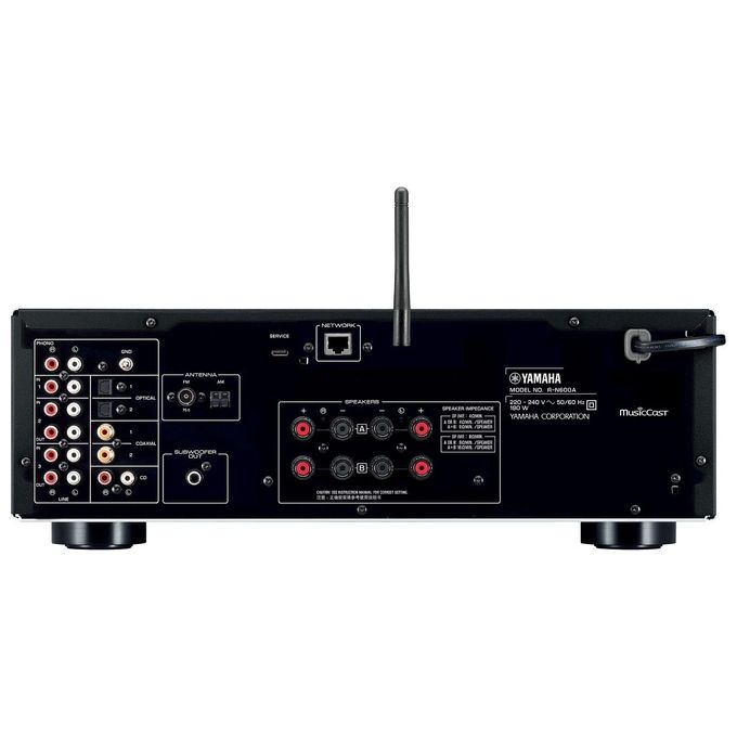 Yamaha R-N600A Sintoamplificatore di Rete Stereo MusicCast 80W Wi-Fi Bluetooth AirPlay DAB Phono colore Nero