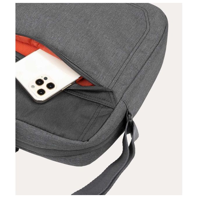 Tucano BHOP13-AX HOP Borsa per Notebook 13''-14'' in Tessuto Riciclato con Tasca Frontale e Fascia per Trolley colore Antracite