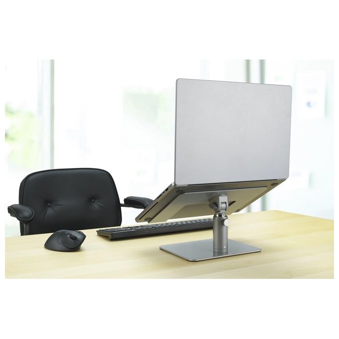 Kensington K50424WW Supporto Universale per Laptop Altezza Regolabile 151-200 mm Inclinazione 0-45° Materiale Acciaio Alluminio Silicone colore Argento