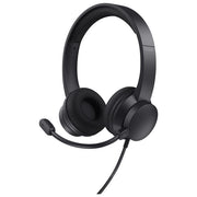 Trust Ayda USB Cuffie con Microfono ENC Cancellazione del Rumore Mic Noise Cancelling 65% Plastica Riciclata Auricolari con Filo 180 m Headphones On-Ear Cablato per PC Laptop Mac - Nero