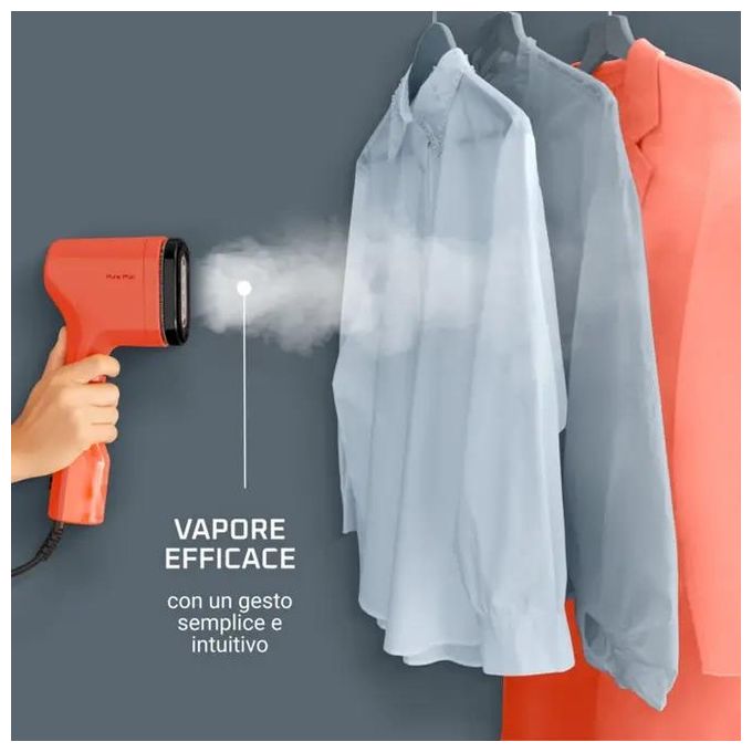 Rowenta DR2022 Pure Pop Stiratore Verticale Portatile a Vapore 1300 W 20 g-min colore Corallo