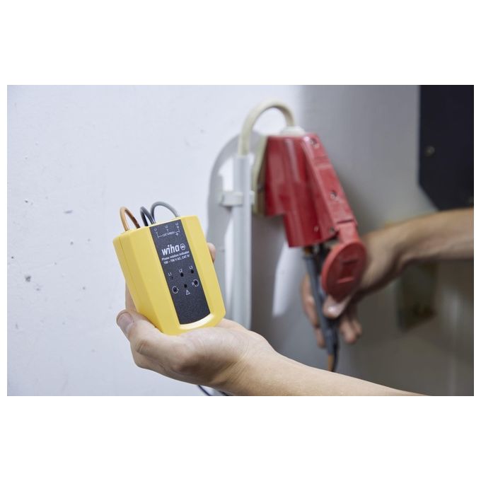 Wiha 45221 Indicatore di Direzione del Campo Rotante 100 700 V AC CAT IV 600 V CAT III 1000 V 3 Fasi LED colore Nero Giallo