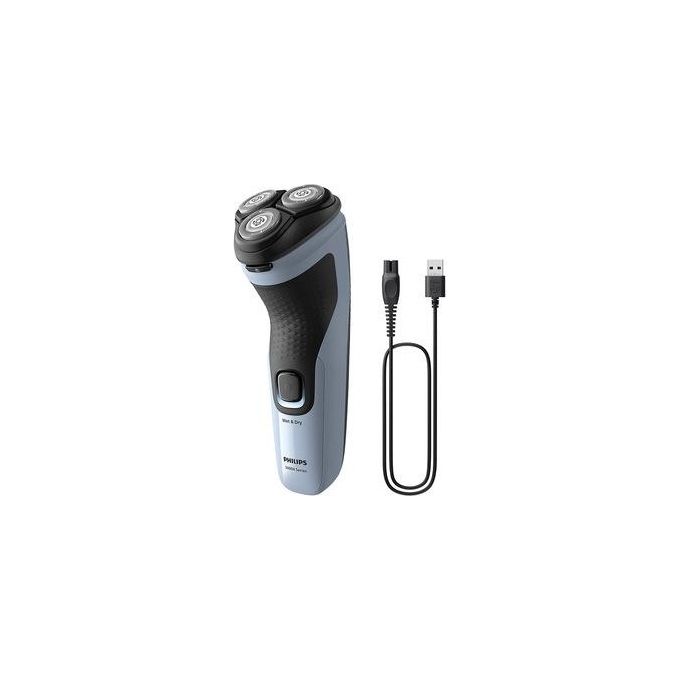 Philips X3003-00 Serie 3000X Rasoio elettrico rotativo wetanddry 3 testine autonomia 40 min colore Nero Blu