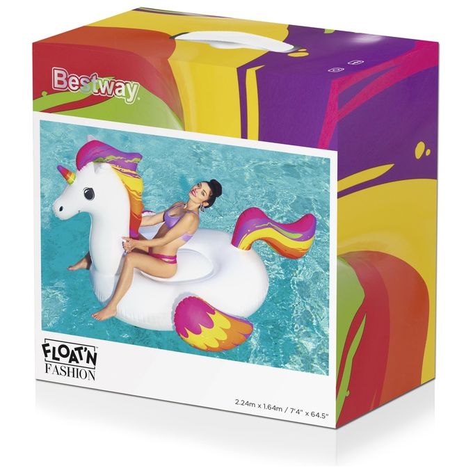 Bestway Float'N Fashion Unicorno Gonfiabile Gigante Multicolore 224x164cm
