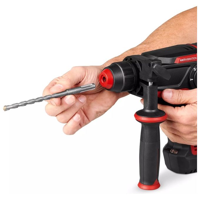 Einhell 4514274 TP-HD 18-28 Li BL+4 Martello Tassellatore a Batteria 18V 3 Ah Brushless con Batteria e Caricabatterie colore Nero Rosso