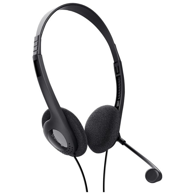Trust 21665 Primo Cuffie Stereo con Microfono Flessibile e Regolabile Nero