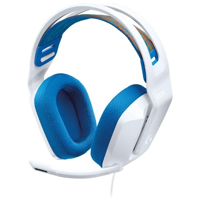 Logitech G 981-001018 G335 Cuffie Gaming Cablate con Microfono Flip to Mute Jack da 3.5 mm Padiglioni in Memory Foam Leggere 240 g Compatibili con PC PlayStation Xbox Switch colore Bianco