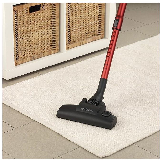 Ariete 2761 Handy Force Aspirapolvere a Bastone 2 in 1 Ciclonico Senza Sacco 1 L 600 W Filtro HEPA colore Nero Rosso