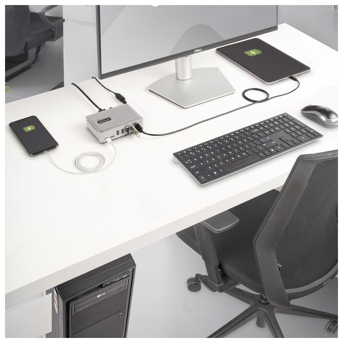 StarTech.com 10G5A2CS-USB-C-HUB Hub USB-C 7 Porte USB 3.2 Gen 2 10 Gbps Autoalimentato con Adattatore 65W colore Argento