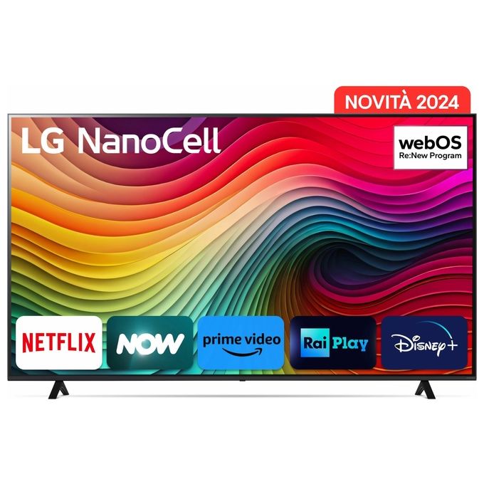 LG 75NANO82T6B NanoCell Smart TV 75'' 4K Ultra HD WebOS 24 3 HDMI Wi-Fi Processore α5 Gen7 colore Marrone