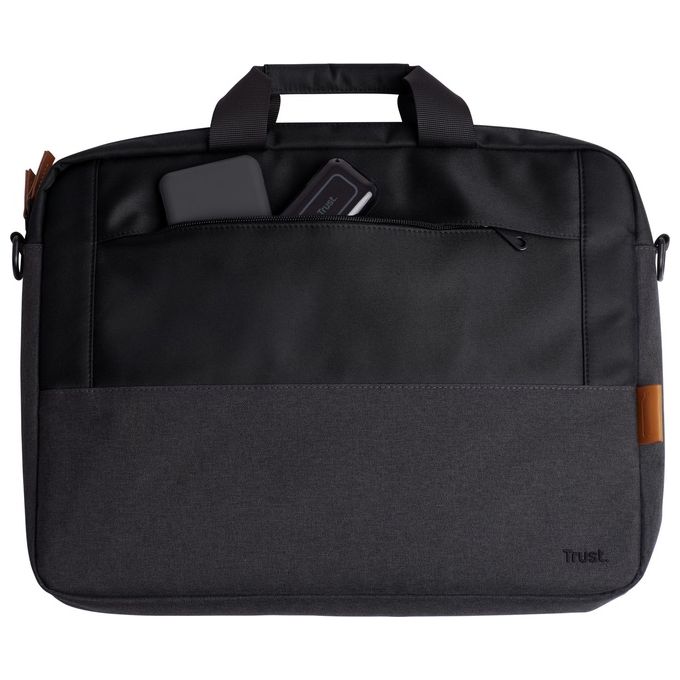 Trust 25246 Lisboa Borsa Porta PC 16'' Poliestere Riciclato Tracolla Rimovibile Cinghia Trolley colore Nero