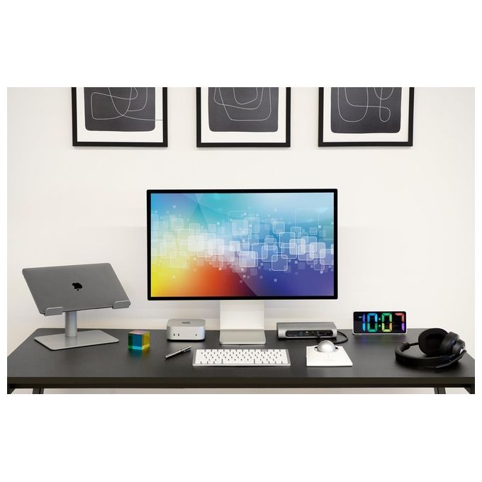 Kensington K50424WW Supporto Universale per Laptop Altezza Regolabile 151-200 mm Inclinazione 0-45° Materiale Acciaio Alluminio Silicone colore Argento