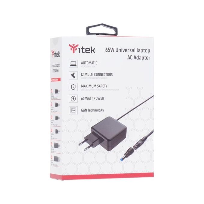Itek ITNBAW65 Caricabatterie per Dispositivi Mobili Computer Portatile Nero Ac Interno