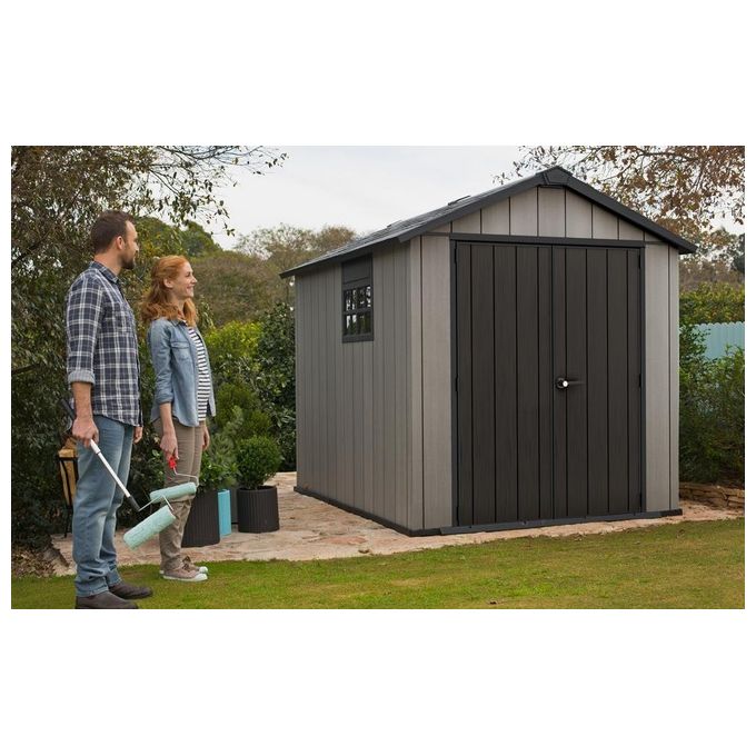 Keter Casetta da Giardino Oakland 759 in Resina 229x287x242h Grigio