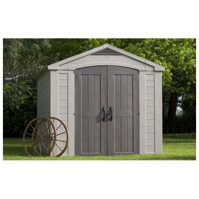 Keter Casetta da Giardino Factor 8X11 in Resina 256,5x331,5x243h Beige