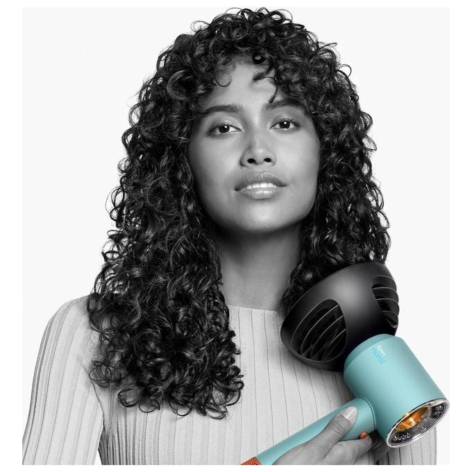 Dyson 515276-01 Supersonic Nural Asciugacapelli 1600W Motore V9 3 Velocita' 4 Temperature con Accessori colore Blu Arancione