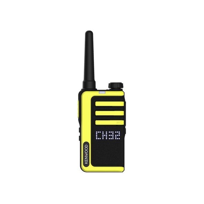 Kenwood UBZ-LJ9SET Ricetrasmittente Walkie-Talkie PMR446 32 canali 6000 m portata IP32 ricarica USB-C coppia colore Nero Giallo