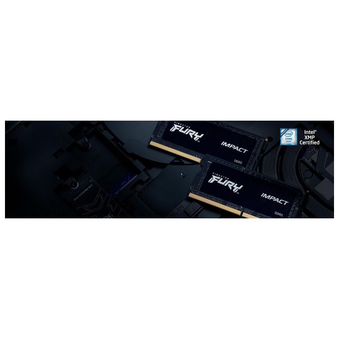 Kingston KF556S40IB-16 FURY Impact Memoria RAM 16GB DDR5 5600MHz CL40 SO-DIMM XMP 3.0 colore Nero