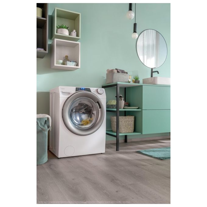 Candy RPW4856BWMR9-1-S RapidÓ Pro Lavasciuga Frontale 8-5 Kg 1400 rpm Classe A Inverter Vapore Wi-Fi (85x60x54 cm) colore Bianco
