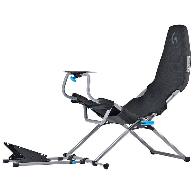 Playseat G.00248 Challenge X Logitech G Edition Sedia Gaming per Console Telaio Acciaio Supporto Volante Altezza Regolabile colore Nero Grigio