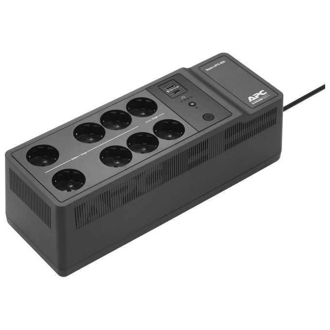 APC BE850G2-IT Gruppo di Continuita' UPS Standby Offline 850 VA 520 W 8 Prese Protezione Sovratensioni colore Nero