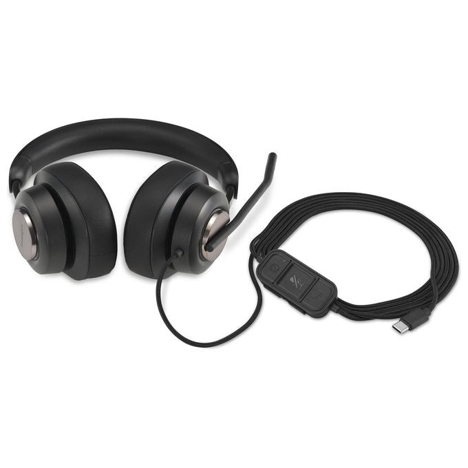 Kensington K83451WW H2000 Cuffie Over-Ear USB-C con Microfono Cancellazione Rumore Plug and Play colore Nero