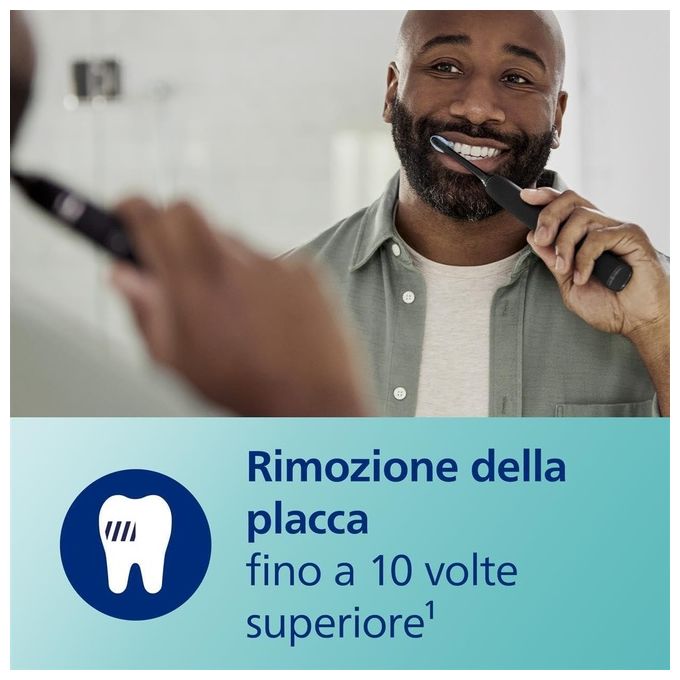 Philips HX991454 Sonicare DiamondClean 9000 Spazzolino elettrico sonico 4 modalita' timer autonomia 2 settimane confezione doppia colore Nero