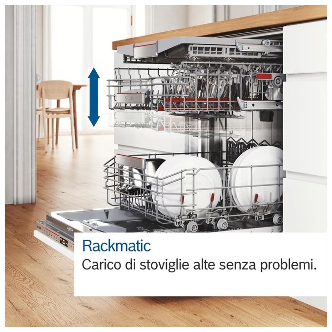 Bosch SMH6YCX02E Serie 6 Lavastoviglie Incasso Scomparsa Totale 14 coperti Classe A 44 dB Zeolite Wi-Fi (81.5x59.8x55 cm)