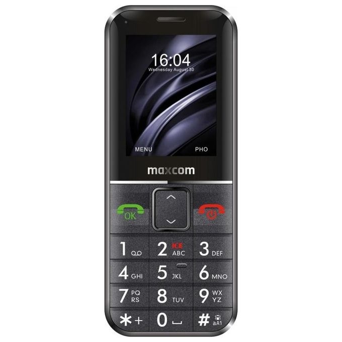 Maxcom MM735 Comfort Telefono Cellulare Senior 2.2'' Tasto SOS Braccialetto SOS Impermeabile Bluetooth 5.0 2G colore Nero