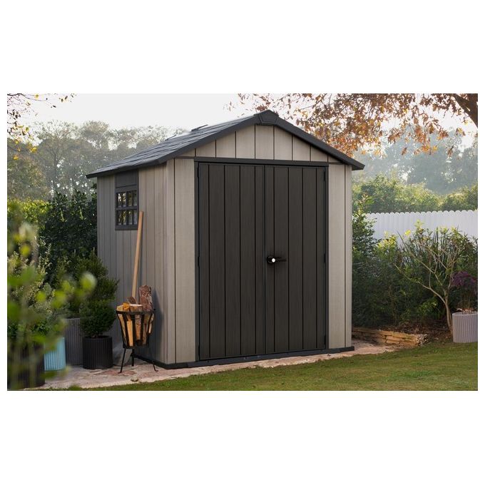 Keter Casetta da Giardino Oakland 757 in Resina 229x223,5x242h Grigio