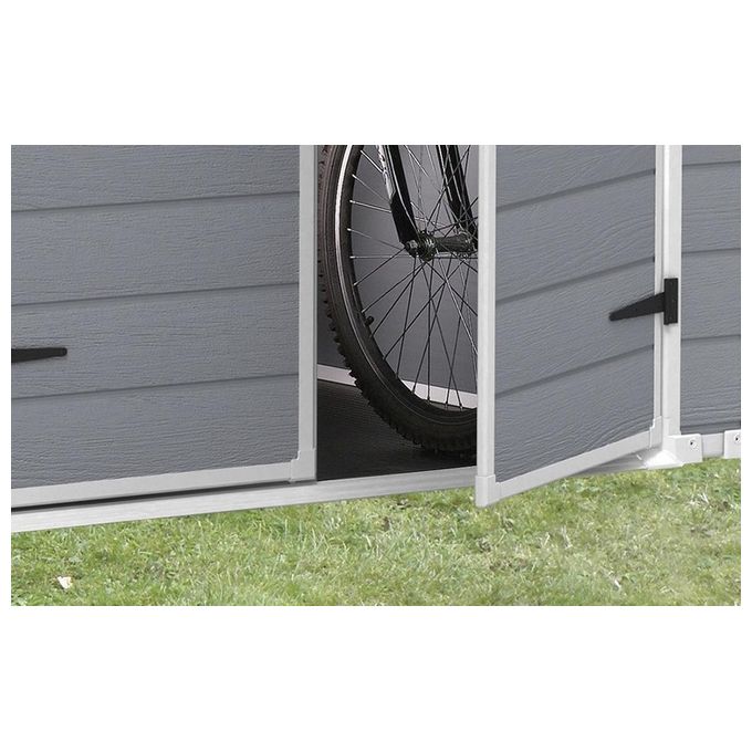 Keter Casetta da Giardino Manor 6X8 in Resina 185,8x236,8x227h Grigio