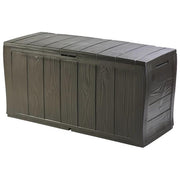 Keter Baule Da Giardino Sherwood in Resina 117x45x57,5H 270 Litri Color Marrone con Finitura Effetto Legno