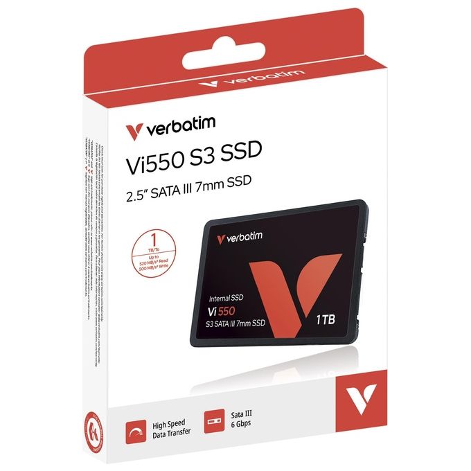 Verbatim 49353 Vi550 S3 SSD Interno 2.5'' 1TB SATA III 3D NAND 560 MB-s