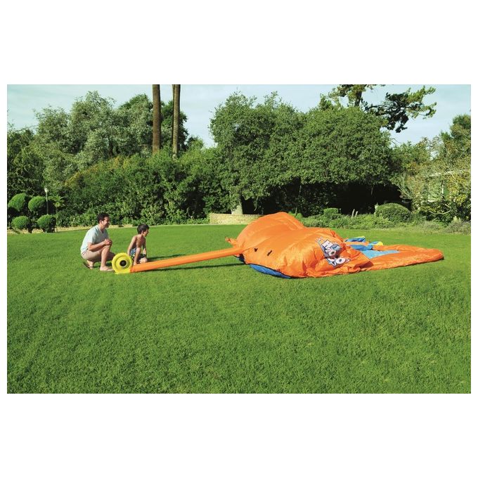 Bestway 53301 Turbo Splash Parco Acquatico Gonfiabile con Scivolo Piscina e Cannone Spara Acqua 365x320x270 cm 270 Kg colore Multicolore