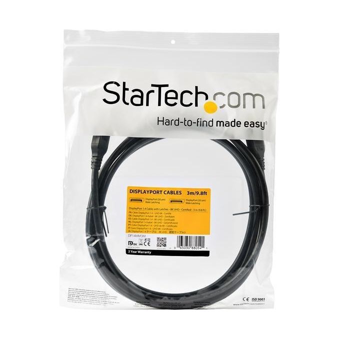 Startech Cavo Displayport 1.4 da 3mt Conforme VESA