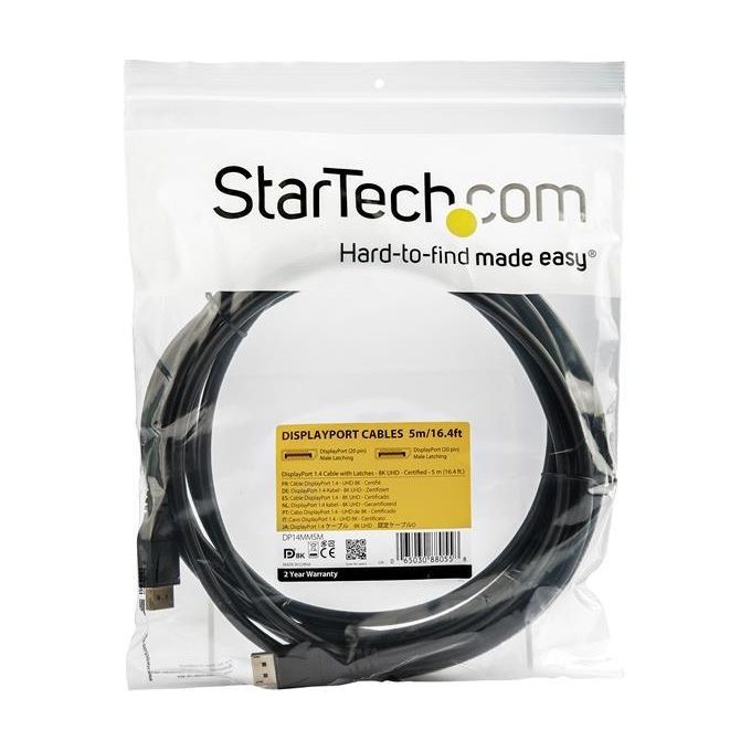 StarTech cavo 5mt DisplayPort 1.4 Cable VESA Certificato 8K DP