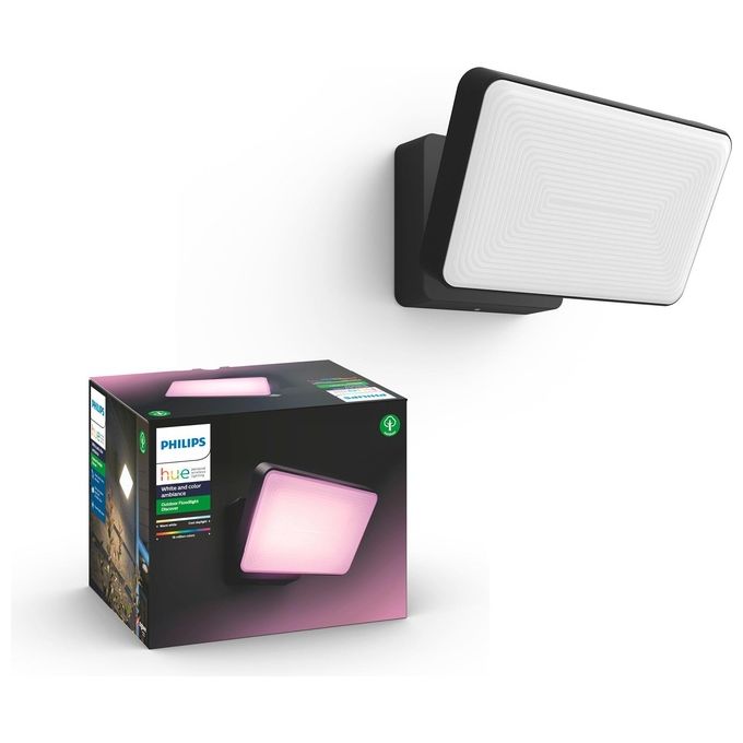 Philips Hue White and Colour Ambience Discover Proiettore per Esterni con Led Integrato Nero