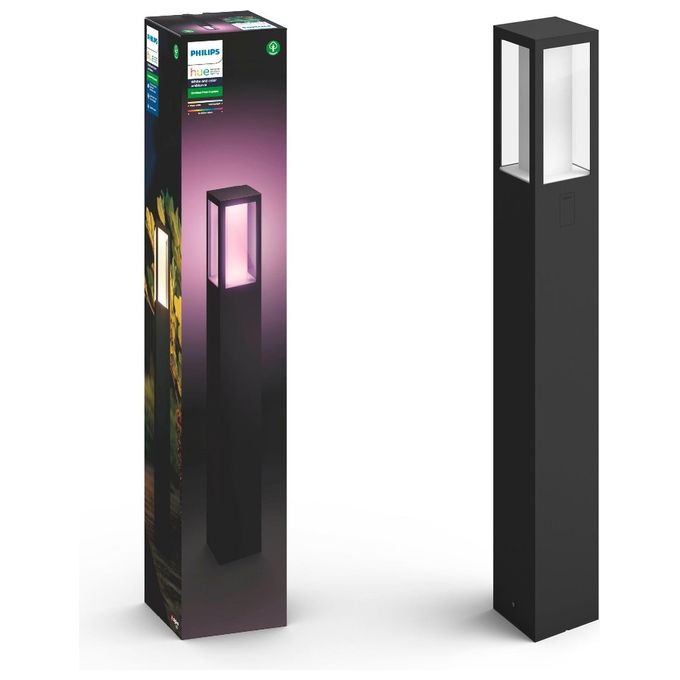 Philips Hue White and Colour Ambience Palo per Esterni con Led Integrato Nero Impress