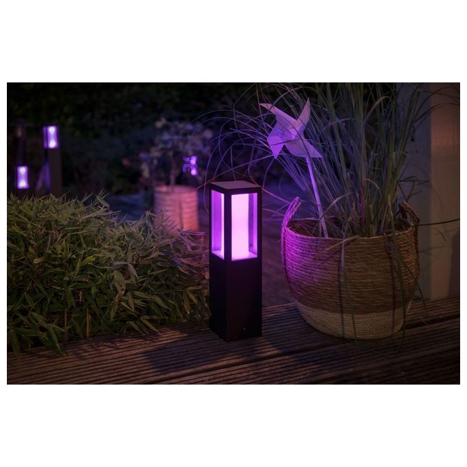 Philips Hue White and Colour Ambience Impress Hue WACA EU Piedistallo da Esterno Nero 2x8W