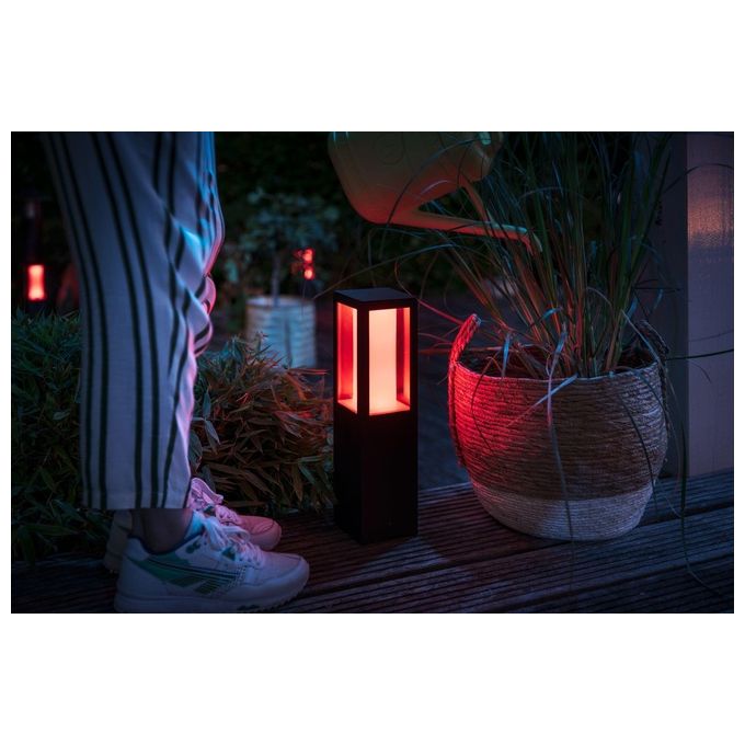 Philips Hue White and Colour Ambience Impress Hue WACA EU Piedistallo da Esterno Nero 2x8W