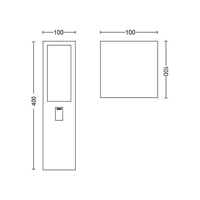 Philips Hue White and Colour Ambience Impress Hue WACA EU Piedistallo da Esterno Nero 2x8W