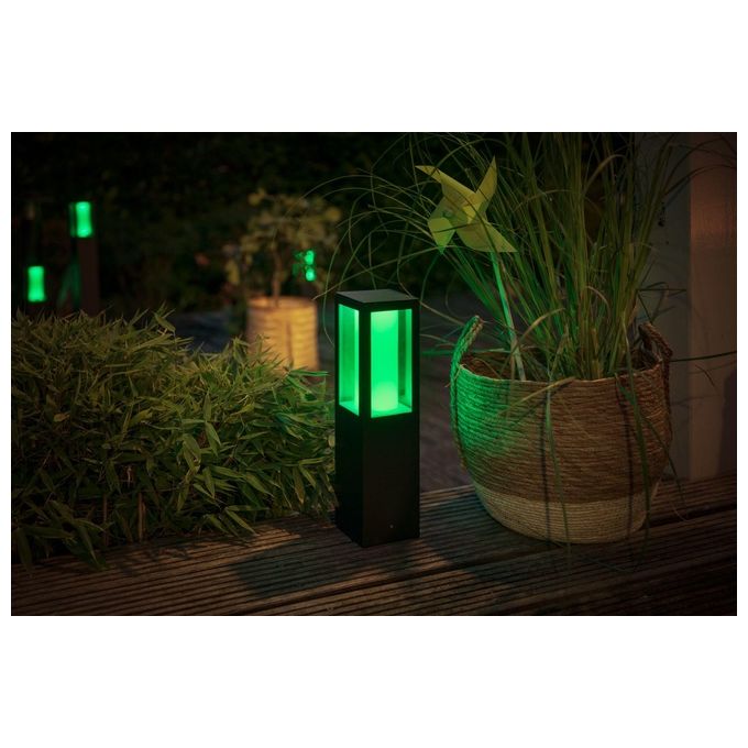 Philips Hue White and Colour Ambience Impress Hue WACA EU Piedistallo da Esterno Nero 2x8W