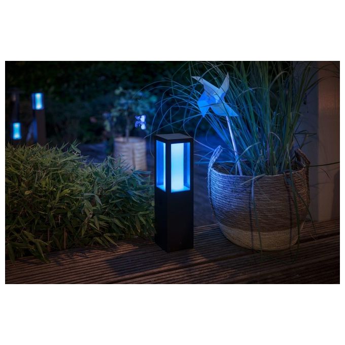 Philips Hue White and Colour Ambience Impress Hue WACA EU Piedistallo da Esterno Nero 2x8W