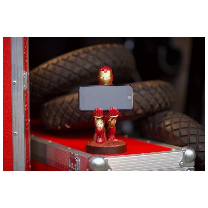 Exquisite Gaming EXGMER-2924 Cable Guys Marvel Comics Iron Man Supporto Controller e Smartphone 20 cm colore Rosso Oro