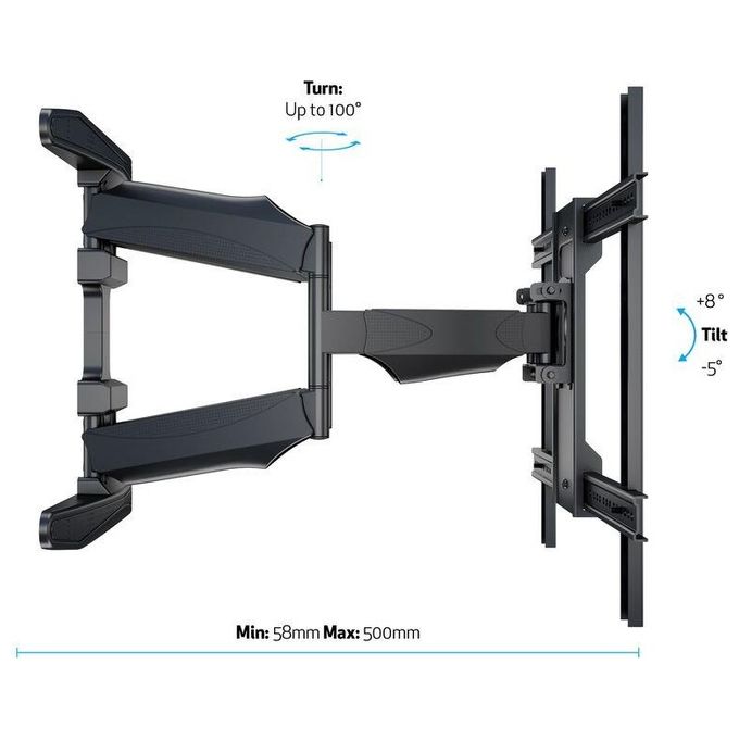 ITB MB6317 Supporto da Parete per Tv a Schermo Piatto 85'' Nero