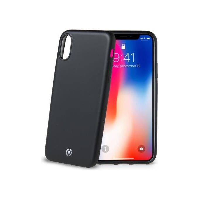 Celly Soft Matt Cover per iPhone X-XS Nero