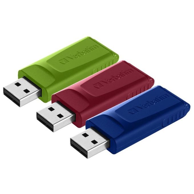 Verbatim Slider Unita' Flash Usb 16Gb Usb Tipo A 2.0 Blu  Verde e Rossa