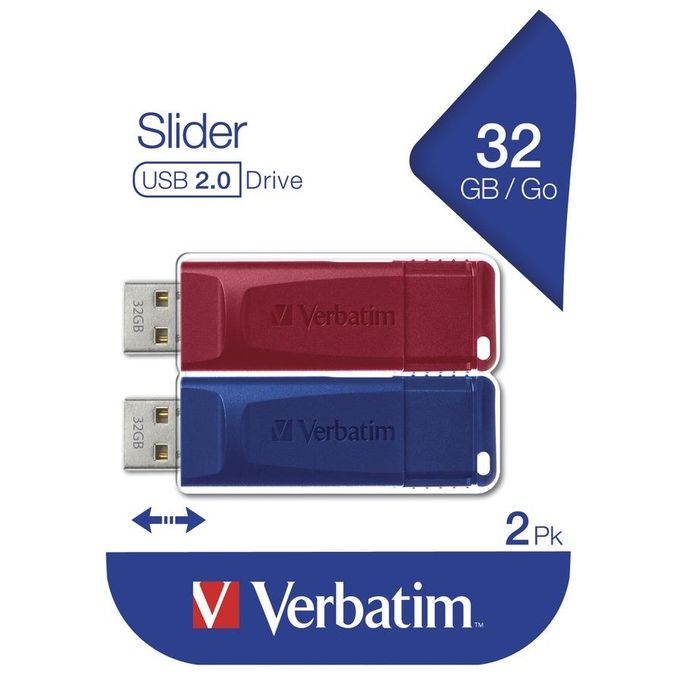 Verbatim Unita Flash Usb 32Gb Usb Tipo A 2.0 Blu e Rosso