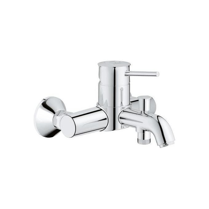 Grohe 23787000 Start Classic Miscelatore Mono Splitcomando a parete per vasca da bagno Valvola di non ritorno integrata Cromo